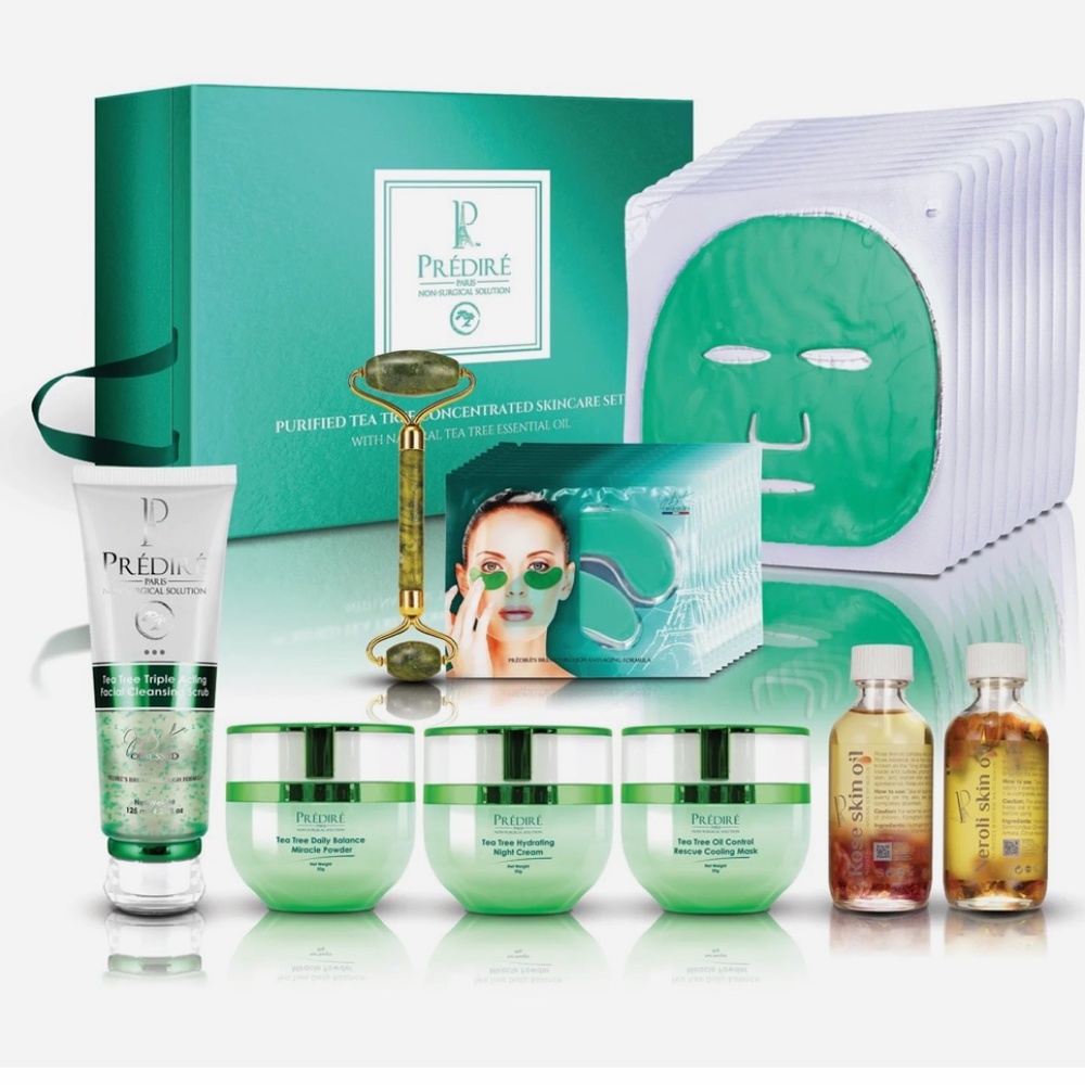 PRÉDIRÉ PARIS Purified Tea Tree Concentrated Skincare Set | 32 Pieces, Sealed